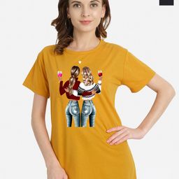 CHOZI Pack Of 2 Graphic Printed Cotton T-Shirt-picture-45