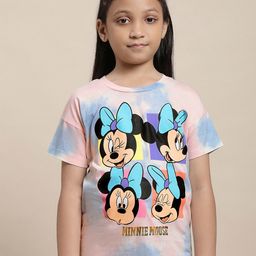 Kids Ville Girls Minnie Mouse Printed Pure Cotton T-Shirt-picture-40