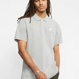 Nike Men Grey Polo CollarMATCHUP PQ Pure Cotton T-shirt-image-87