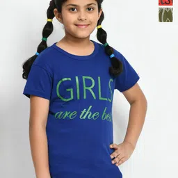 BAESD Girls Pack Of 3 Typography Printed Cotton T-shirt-picture-46