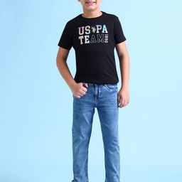U.S. Polo Assn. Kids Boys Typography Printed Cotton T-shirt-picture-18
