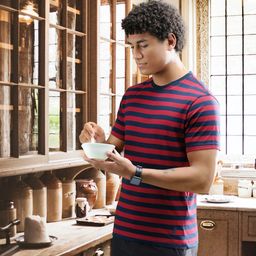Jockey Men RedNavy Striped Round Neck Pure Cotton T-shirt-picture-36