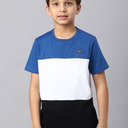 Beverly Hills Polo Club Boys Colourblocked Round Neck Pure Cotton T-shirt-image-92