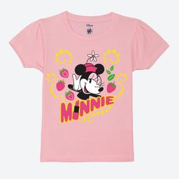 YK Disney Girls Graphic Minnie Mouse Printed Pure Cotton T-shirt-image-99