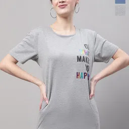 VIMAL JONNEY Pack Of 3 Printed Round Neck Cotton T-shirt-image-60