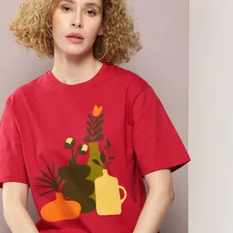 DILLINGER Graphic Printed Oversized Pure Cotton T-shirt-image-49