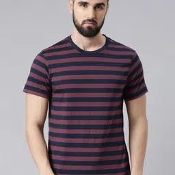 Force NXT Men Striped Pack of 1 Super Combed Cotton T-Shirt-image-8