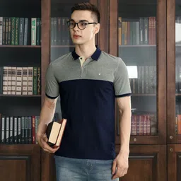 Louis Philippe Colourblocked Polo Collar Golf T-shirt-picture-23