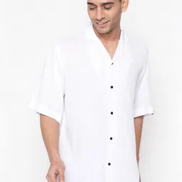 JAVINISHKA Unisex Classic Cuban Collar Oversized Casual Shirt-image-36