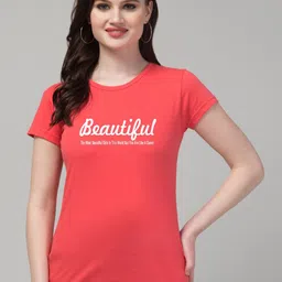 Trend Level Typography Printed Pure Cotton T-shirt-picture-52