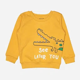 Bodycare Kids Boys Typography Printed Fleece Pullover Sweatshirt-image-35