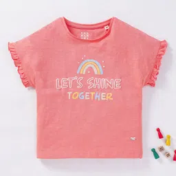 Ed-a-Mamma Girls Typography Printed Cotton T-shirt-image-38