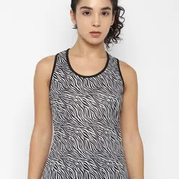 OFF LIMITS Women Black & White Printed Cotton T-shirt-image-28
