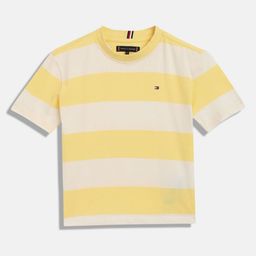 Tommy Hilfiger Boys Striped Round Neck Cotton T-shirt-56