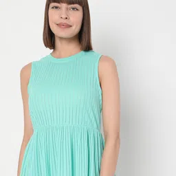 Vero Moda Women Green Striped T-shirt-image-95