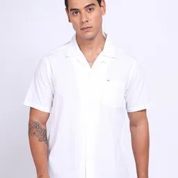 Lee Comfort Seersucker Spread Collar Cotton Opaque Casual Shirt-image-73