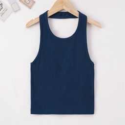 edheads Blue Tank Pure Cotton Top-image-20
