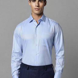 Luxure by Louis Philippe Spread Collar Pure Cotton Formal Shirt-picture-2