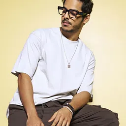 Bewakoof Men White Oversized T-shirt-picture-44