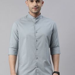 Bushirt Men Blue Comfort Casual Shirt-image-92