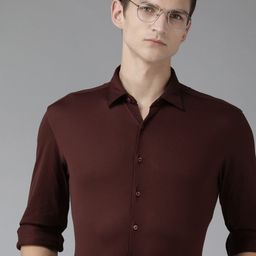 Van Heusen Solid Slim Fit Formal Shirt-image-80