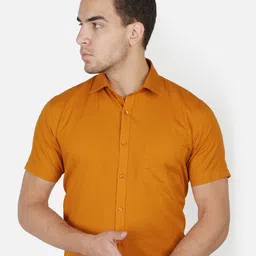 Southbay Men Mustard Yellow Smart Tailored Fit Casual Shirt-image-75