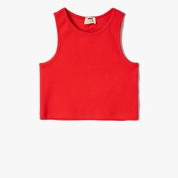 Koton Girls Round Neck Sleeveless Cotton T-shirt-image-95