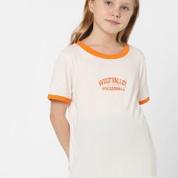KIDS ONLY Girls Beige Typography Printed Cotton T-shirt-image-19