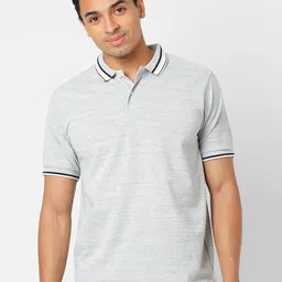 Campus Sutra Men Grey Polo Collar T-shirt-picture-12