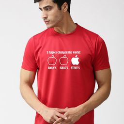 EPPE Men Red Typography Printed Sports T-shirt-image-61