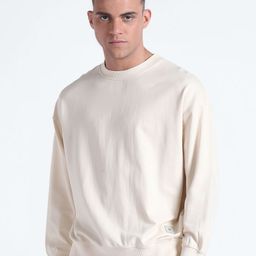 Flying Machine Round Neck Oversized Pure Cotton Pullover-image-28