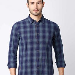 Pepe Jeans Men Sea Green Checked Casual Shirt-image-99