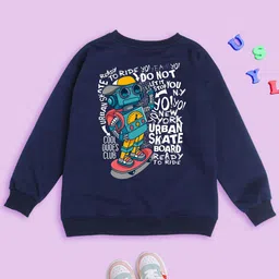 BAESD Kids Robot Printed Fleece Pullover-3
