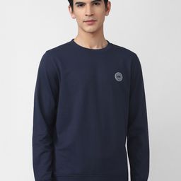 Peter England Casuals Men Navy Blue Pullover Sweatshirt-picture-18
