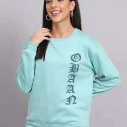 Obaan Typography Printed Long Sleeves Cotton Sweatshirt-image-34