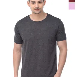 COLOR CAPITAL Unisex Pack Of 3 Round Neck Casual Cotton T-shirt-image-98