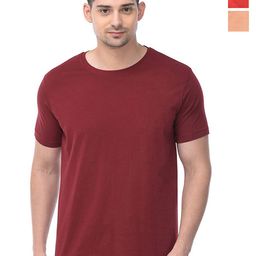 COLOR CAPITAL Unisex Pack Of 3 Round Neck Cotton T-shirts-image-50