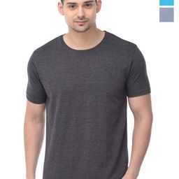 COLOR CAPITAL Unisex Pack Of 3 Round Neck Cotton T-shirts-image-98