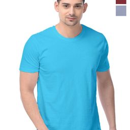 COLOR CAPITAL Unisex Pack Of 3 Round Neck Cotton Casual T-shirt-image-88