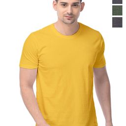 COLOR CAPITAL Unisex Pack Of 4 Round Neck Short Sleeves Cotton T-shirts-image-50