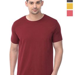 COLOR CAPITAL Unisex Pack Of 4 Round Neck Cotton T-shirt-image-24