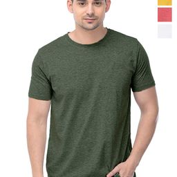 COLOR CAPITAL Unisex Green & Yellow Pack Of 4 Cotton T-shirts-image-90
