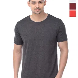 COLOR CAPITAL Unisex Pack Of 4 Round Neck Short Sleeves Cotton T-shirts-image-54