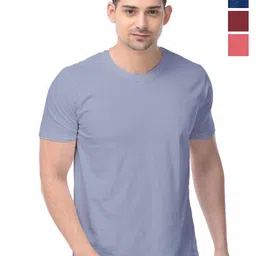 COLOR CAPITAL Unisex Pack Of 4 Round Neck Short Sleeves Cotton T-shirts-image-28