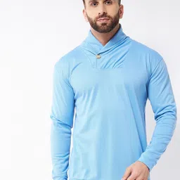 GRITSTONES Men Blue Cotton Sweatshirt-picture-2