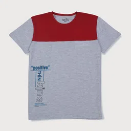 Palm Tree Boys Colourblocked Pure Cotton T-shirt-image-98
