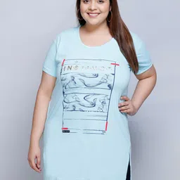 IN Love Round Neck Graphic Printed Pure Cotton Oversized T-shirt-picture-15