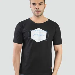 Polo Plus Men Printed Bio Finish Raw Edge T-shirt-image-35