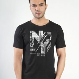 Polo Plus Men Printed Bio Finish Raw Edge T-shirt-image-31