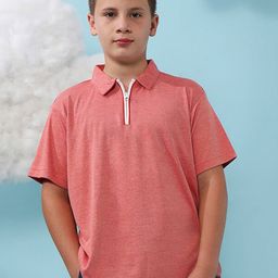 Instafab Boys Polo Neck Short Sleeves Cotton T-shirt-image-28